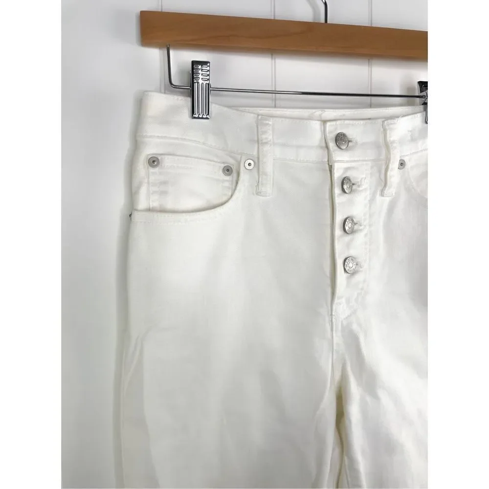 Madewell The Perfect Vintage Crop Jean in Tile White: Button-Front Edition‎ 25 - Picture 5 of 13